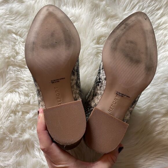 Report Barrie Womens Multicolor Snakeskin Block Heel Mule Size 8.5 - Picture 9 of 11